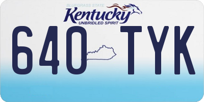 KY license plate 640TYK