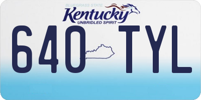 KY license plate 640TYL
