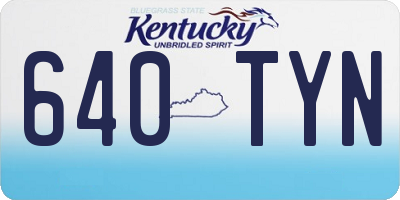 KY license plate 640TYN