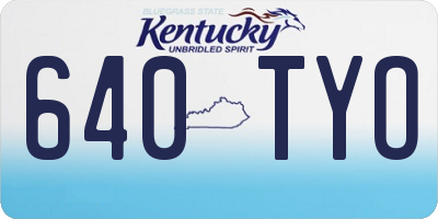 KY license plate 640TYO