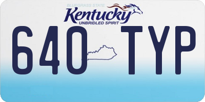 KY license plate 640TYP