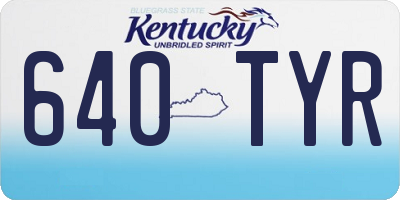 KY license plate 640TYR