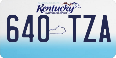 KY license plate 640TZA