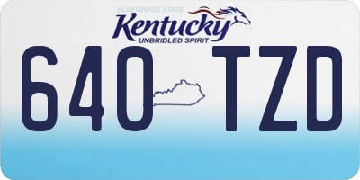 KY license plate 640TZD