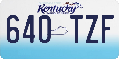 KY license plate 640TZF