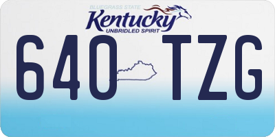 KY license plate 640TZG