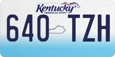 KY license plate 640TZH