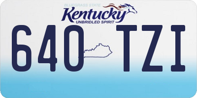 KY license plate 640TZI