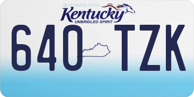 KY license plate 640TZK