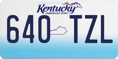 KY license plate 640TZL
