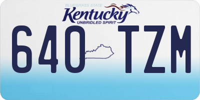 KY license plate 640TZM