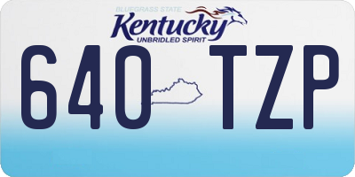 KY license plate 640TZP