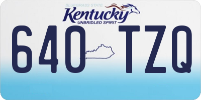 KY license plate 640TZQ