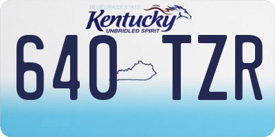 KY license plate 640TZR