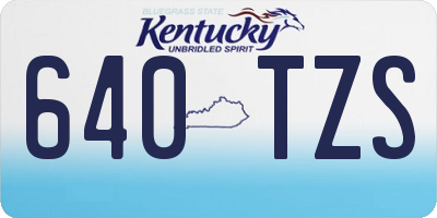 KY license plate 640TZS