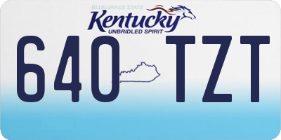 KY license plate 640TZT
