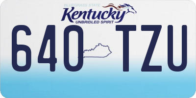 KY license plate 640TZU