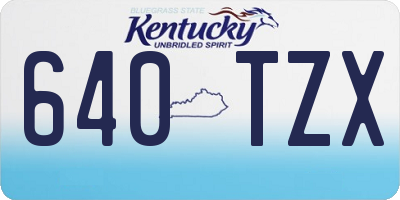 KY license plate 640TZX