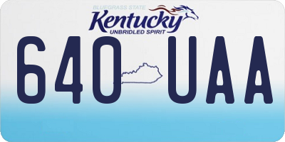 KY license plate 640UAA