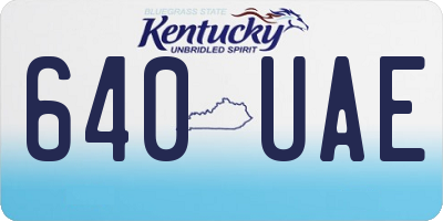 KY license plate 640UAE