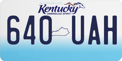 KY license plate 640UAH