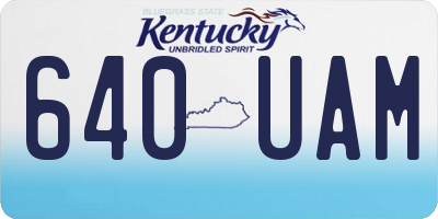 KY license plate 640UAM