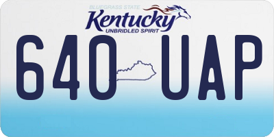 KY license plate 640UAP