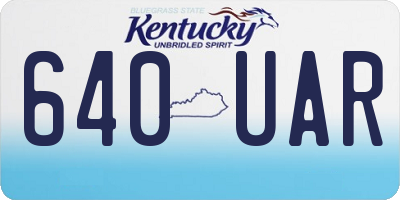 KY license plate 640UAR