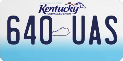 KY license plate 640UAS