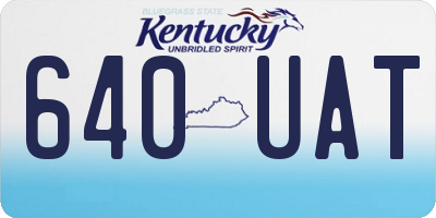 KY license plate 640UAT