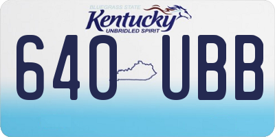 KY license plate 640UBB