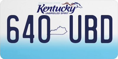 KY license plate 640UBD