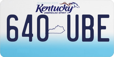 KY license plate 640UBE