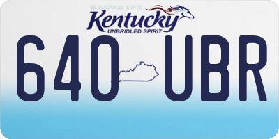 KY license plate 640UBR