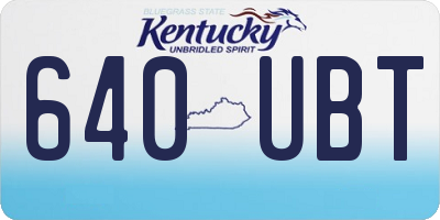 KY license plate 640UBT