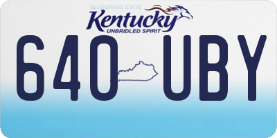 KY license plate 640UBY