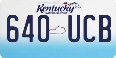 KY license plate 640UCB
