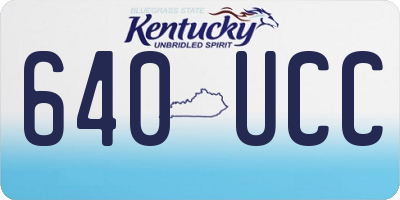 KY license plate 640UCC