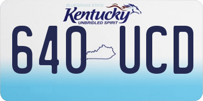 KY license plate 640UCD