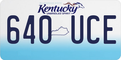 KY license plate 640UCE