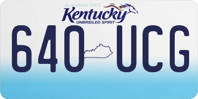 KY license plate 640UCG