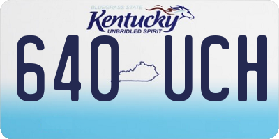 KY license plate 640UCH