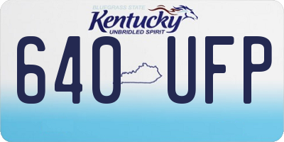 KY license plate 640UFP