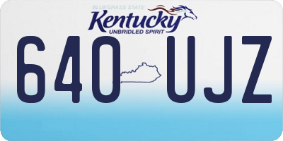 KY license plate 640UJZ