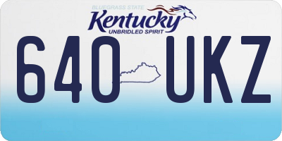 KY license plate 640UKZ