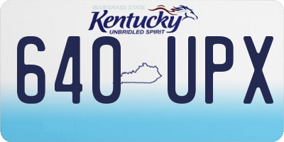 KY license plate 640UPX