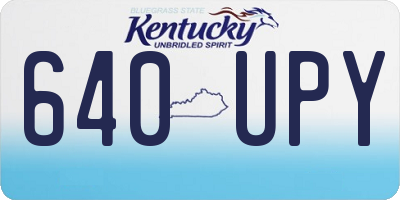 KY license plate 640UPY