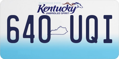 KY license plate 640UQI