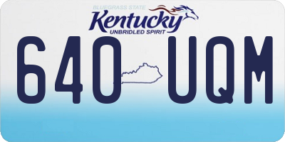 KY license plate 640UQM
