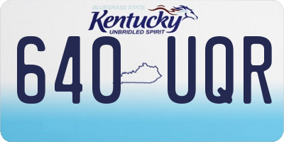 KY license plate 640UQR